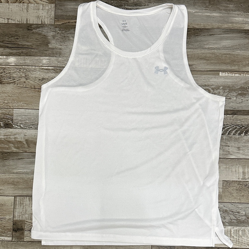 Under Armour Men's White Athletic Tank Top
